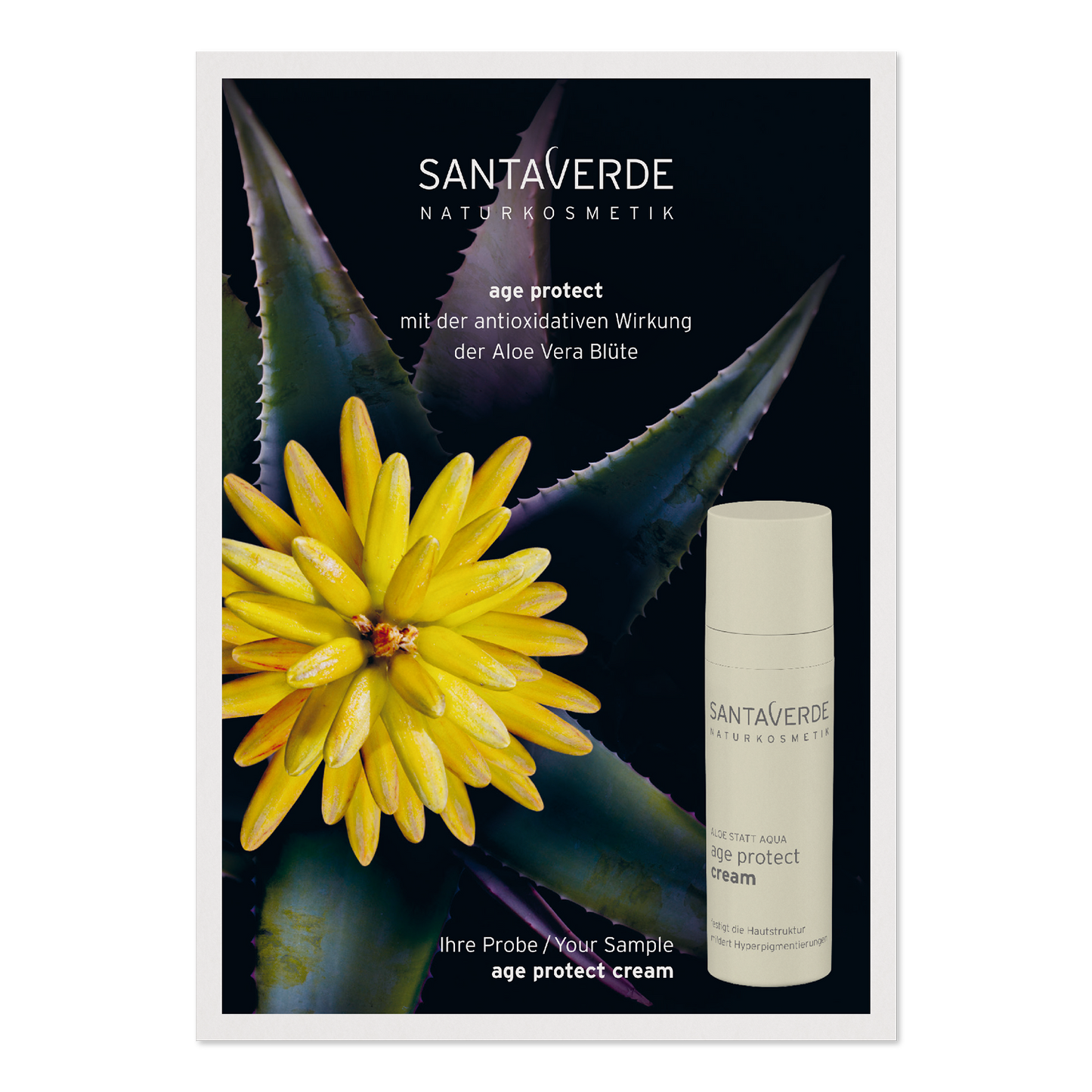 Sample Santaverde Aloe vera Age Protect cream, vananemisvastane näokreem