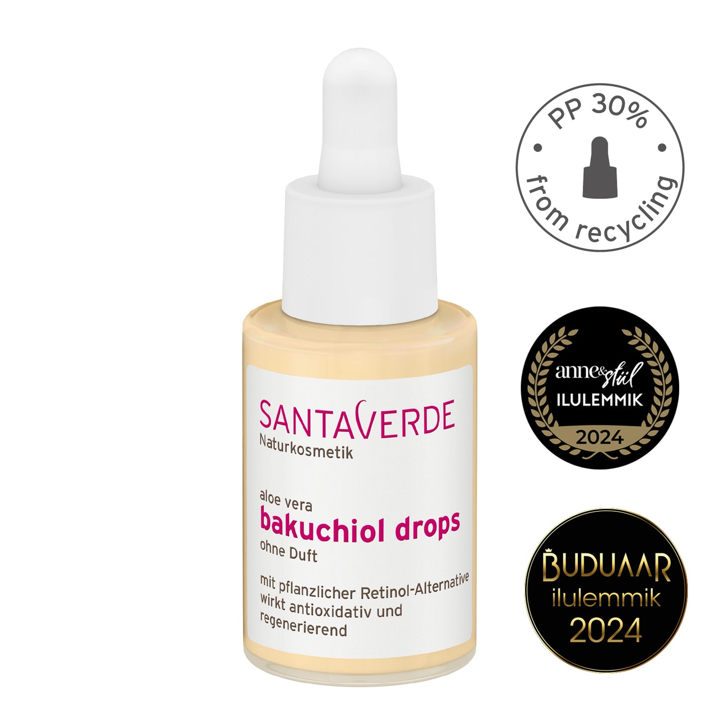 Santaverde Aloe Vera bakuchiol drops fragrance free, bakuchiol tilgad lõhnavabad