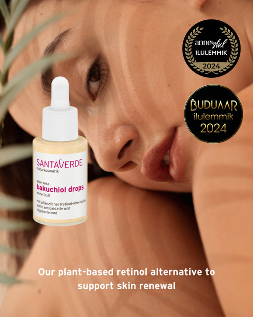 Santaverde Aloe Vera bakuchiol drops fragrance free, bakuchiol tilgad lõhnavabad(Anne&Stiil Ilulemmik 2024; Buduaar Ilulemmik 2024)