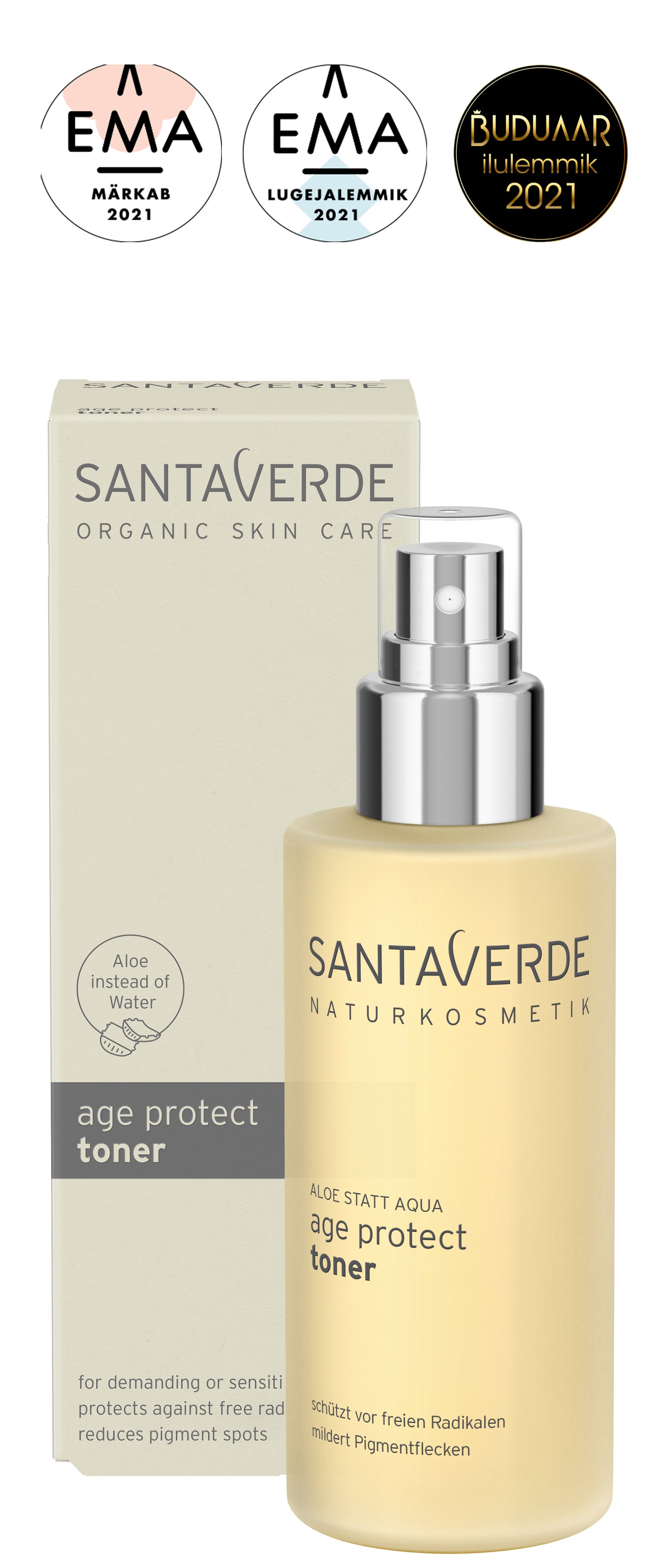 Santaverde Aloe Vera Age protect toner, vananemisvastane näotoonik