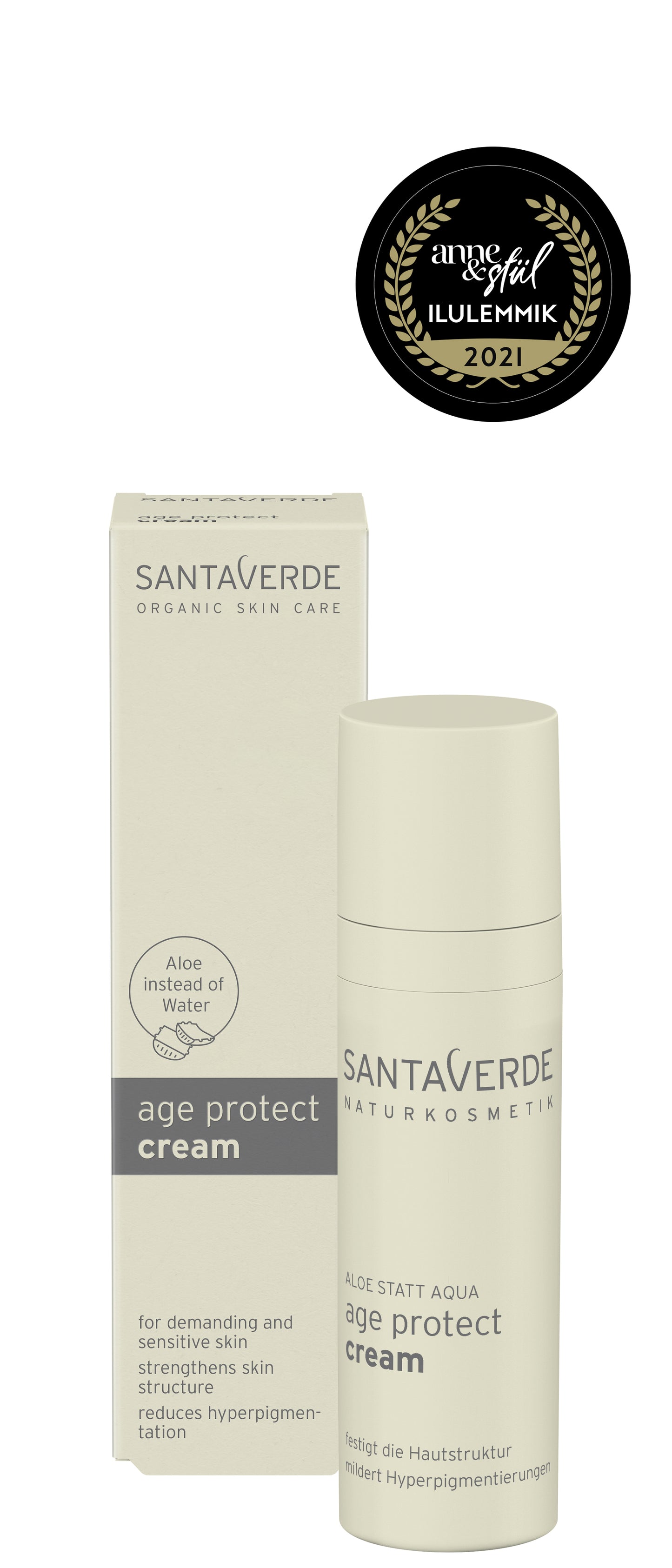 Santaverde Aloe Vera age protect cream, vananemisvastane näokreem(Anne&Stiil Ilulemmik 2021)