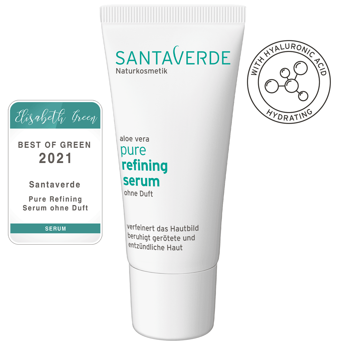 Santaverde Aloe Vera pure refining serum fragrance free, lõhnavaba seerum probleemsele ja vistrikulisele nahale - Minu Looduskosmeetika