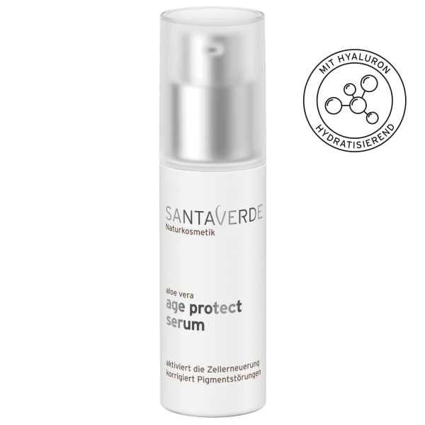 Santaverde Aloe Vera age protect serum, vananemisvastane seerum aktiveerib rakkude taastamise protsessi - Minu Looduskosmeetika