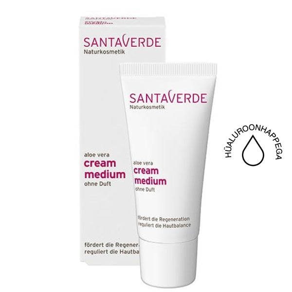 Santaverde Aloe Vera cream medium fragrance free,lõhnavaba näokreem taastav normaalsele ja kuivale nahale - Minu Looduskosmeetika