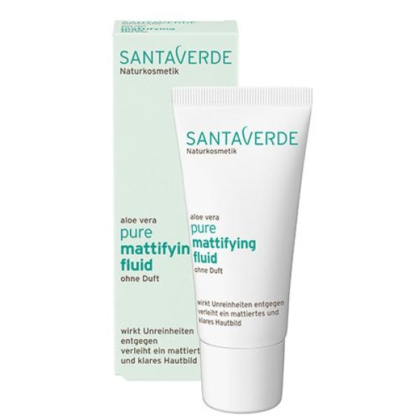 Santaverde Aloe Vera Pure mattifying fluid fragrance free, lõhnavaba matistav vedelik probleemsele ja vistrikulisele nahale - Minu Looduskosmeetika