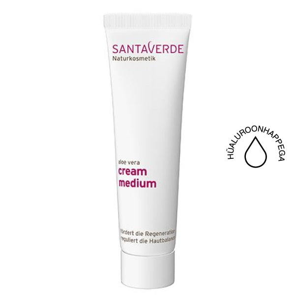 Santaverde Aloe Vera cream medium, taastav näokreem normaalsele ja kuivale nahale - Minu Looduskosmeetika