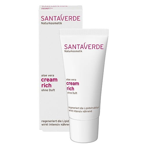 Santaverde Aloe Vera cream rich fragrance free, lõhnavaba näokreem toitev ja taastav eriti kuivale nahale - Minu Looduskosmeetika